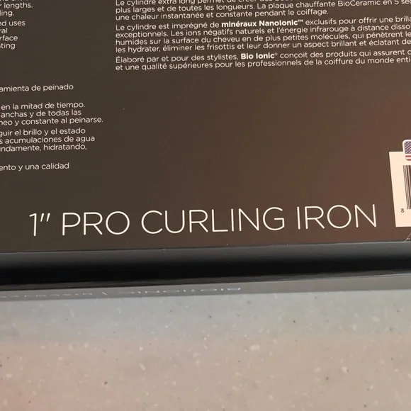 Bio Ionic Long Barrel Styler 1" Pro Curling Iron - Black - Picture 6 of 6